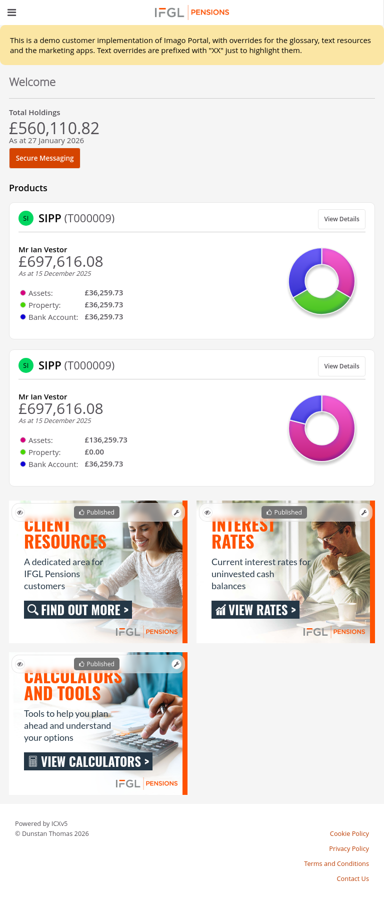 Customer-IFGL > 02 Client dashboard